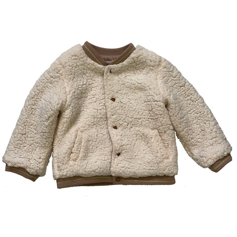 Peek Essentials Layla North Star Cream Button Up Bomber Jacket • Size 18-24M 🗣